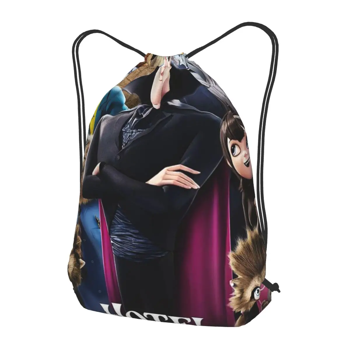 

Hotel Transylvania Backpacks Portable Drawstring Bundle Pocket Sports Bag Book Bags for Man Woman School