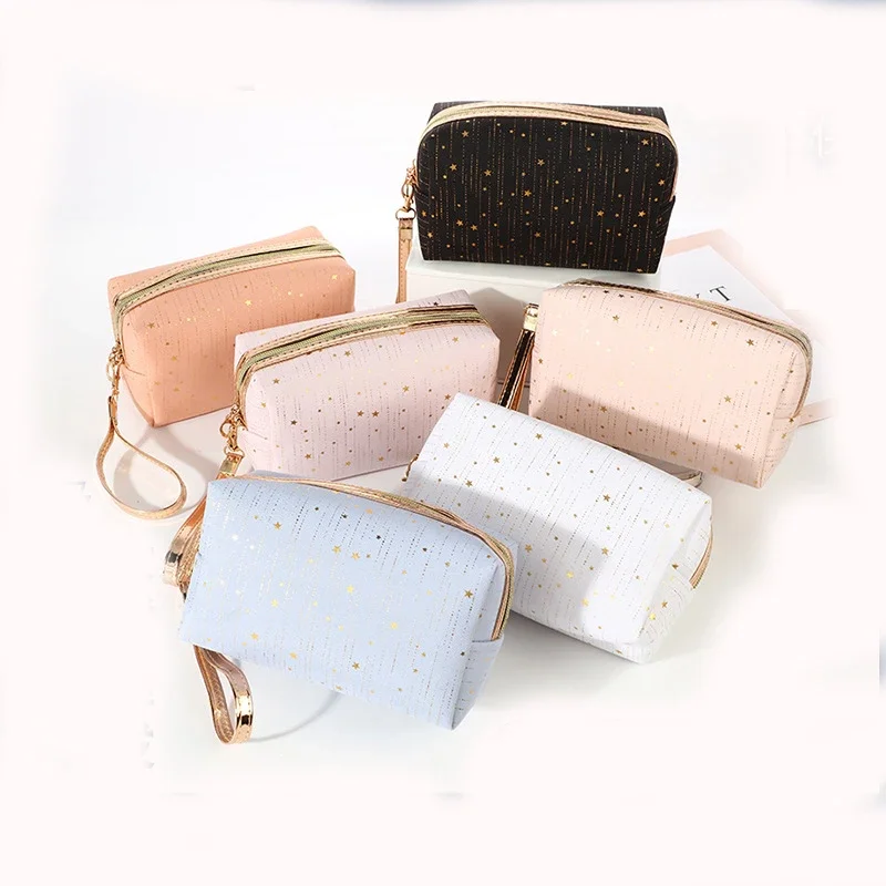 Napkin Cosmetic Bag Women Make Up Bag Bling Stars Pouch Wash Toiletry Travel Ladies Makeup Bag Tampon Holder Organizer Case