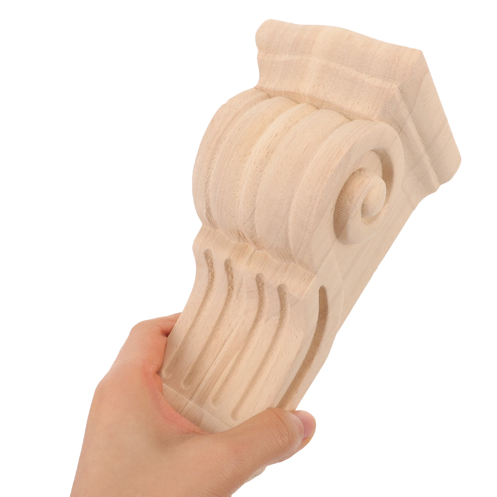 

Wooden Corbel Decorative Corner Molding Trim For Furniture Carving Applique Home Living Room Decor Wood Onlays Cabinet