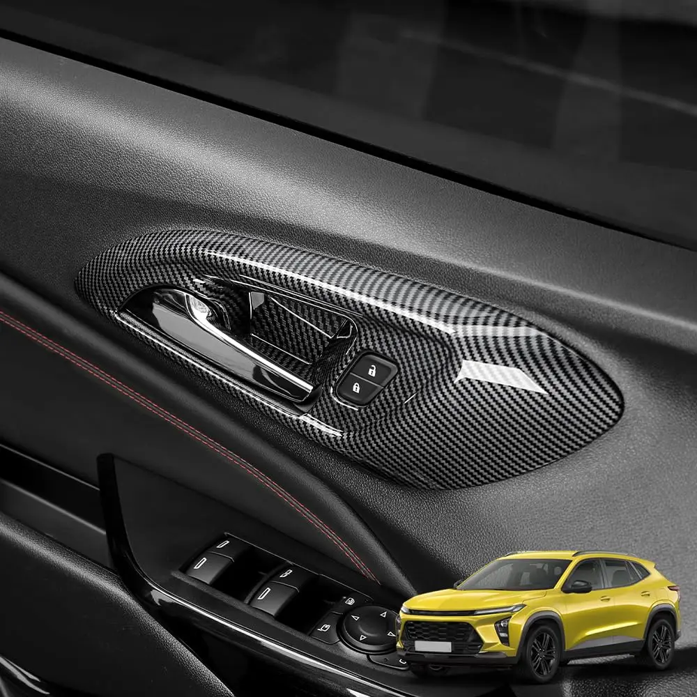 

Carbon Fiber Door Handle Bowl Trim For Chevrolet Trax 2024 2025 Interior Decorative Cover ABS Scratch Resistant