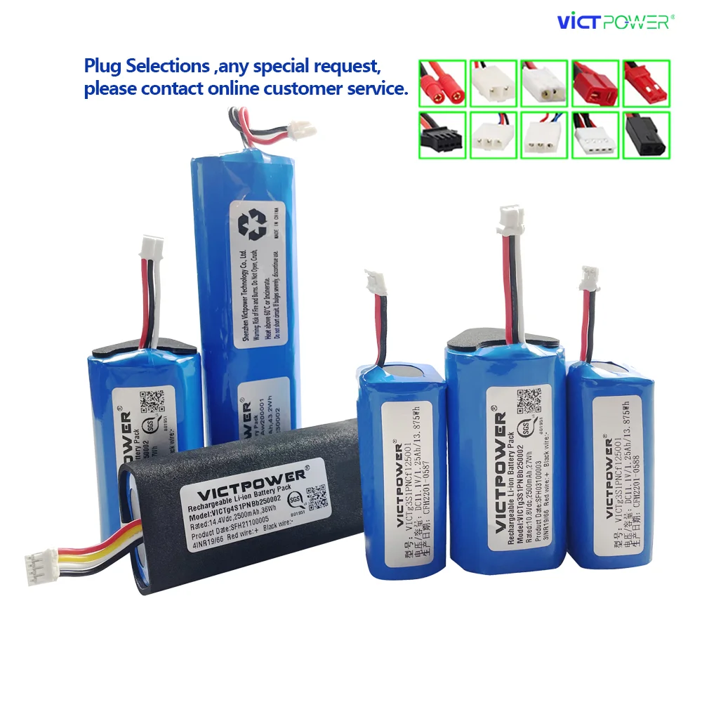 Victpower Factory Direct Rechargeable Battery Pack 21.6V 2000mAh 14.4V 2500mAh 43.2Wh Lithium Battery for Gun Massage