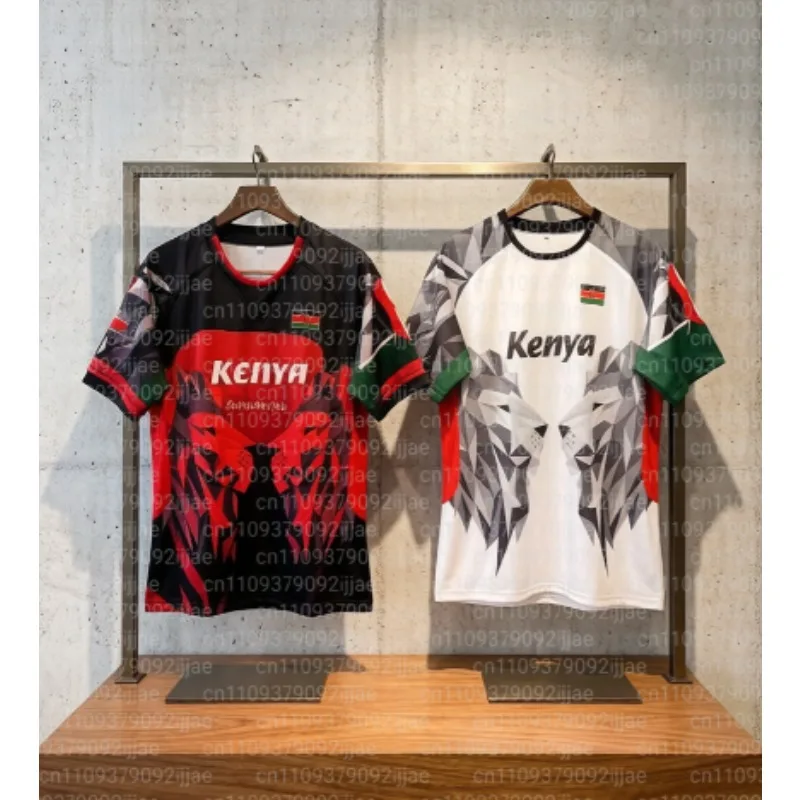 Summer Kenya Rugby 3D Printed Parent Child Jersey Short Sleeve T-shirt Quick Drying Breathable Sportswear Kenya Rugby Jerseys