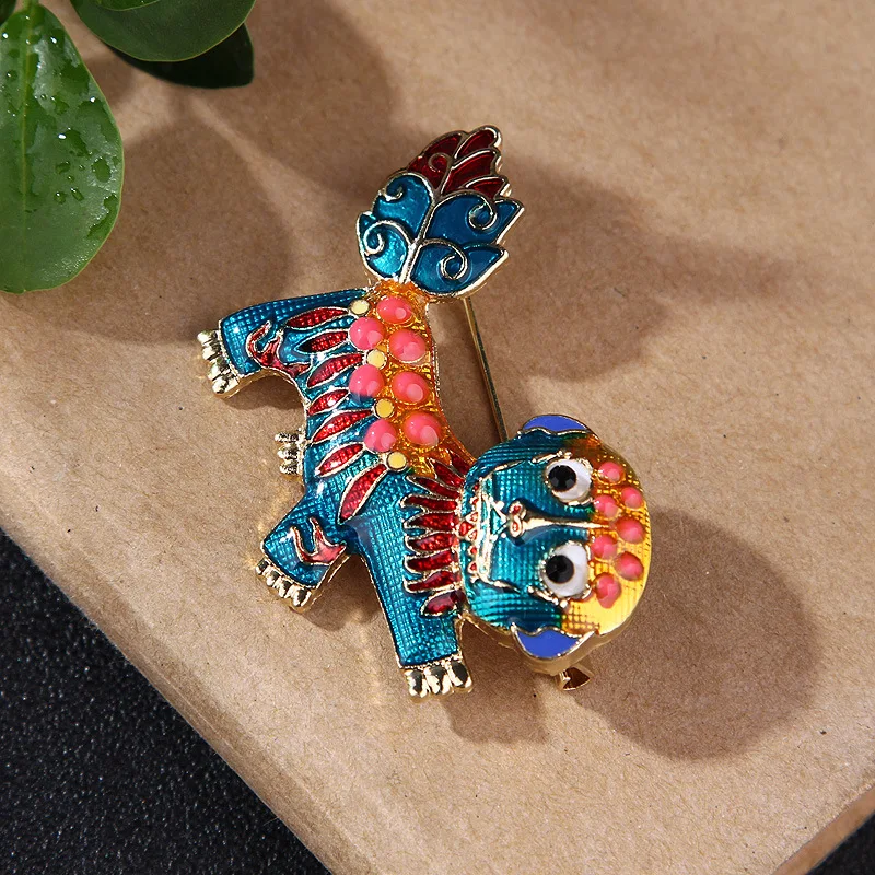 Zodiac Chinese Wind Drop Glaze Lion Brooch Vintage Corsage Ornament Sweater Pin Mascot Brooch Act The Role Ofing Is Tasted image 4