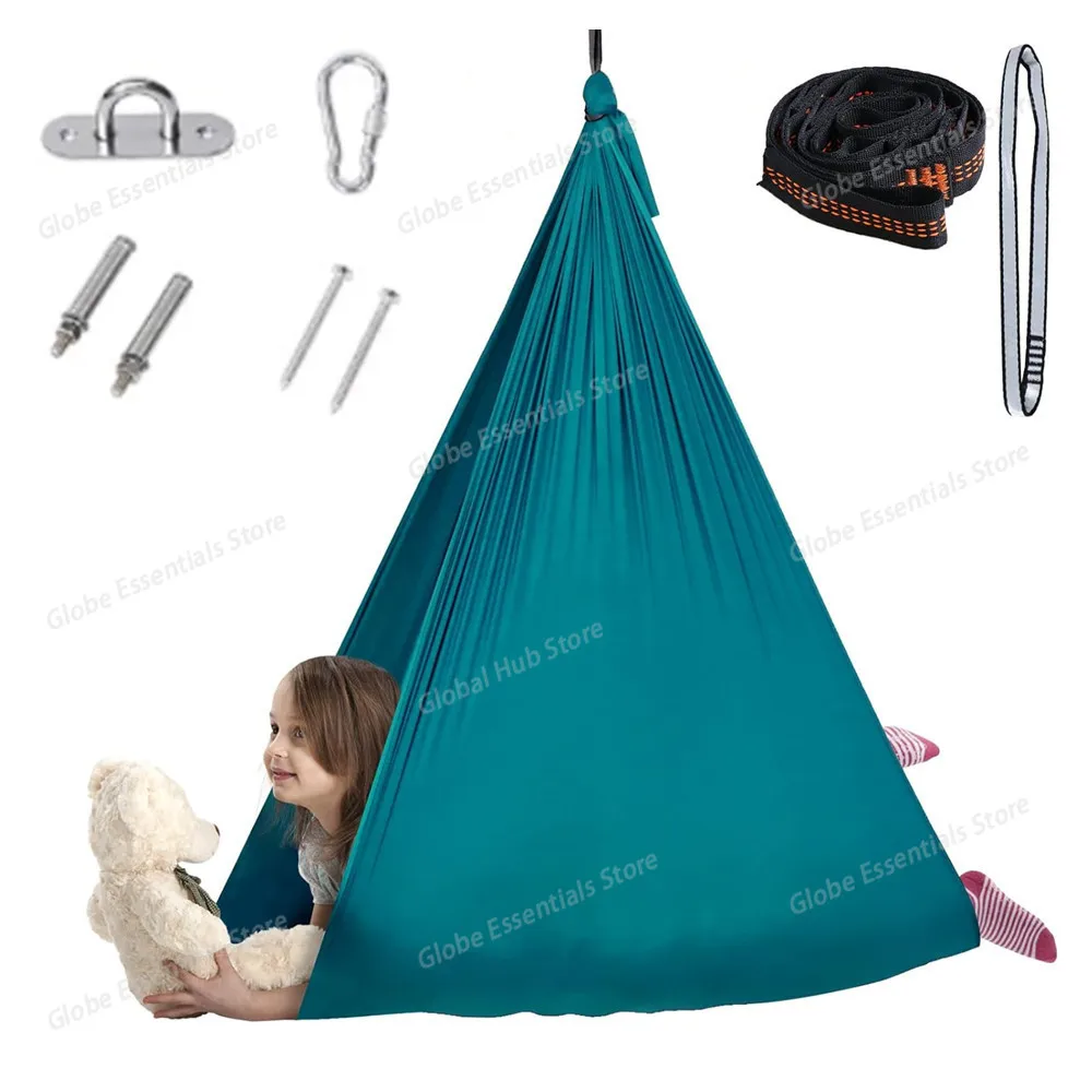 Sensory Swing for Children's Child 150X280CM Home Hammock Hangemock Adjustable Yoga Fitness Tool