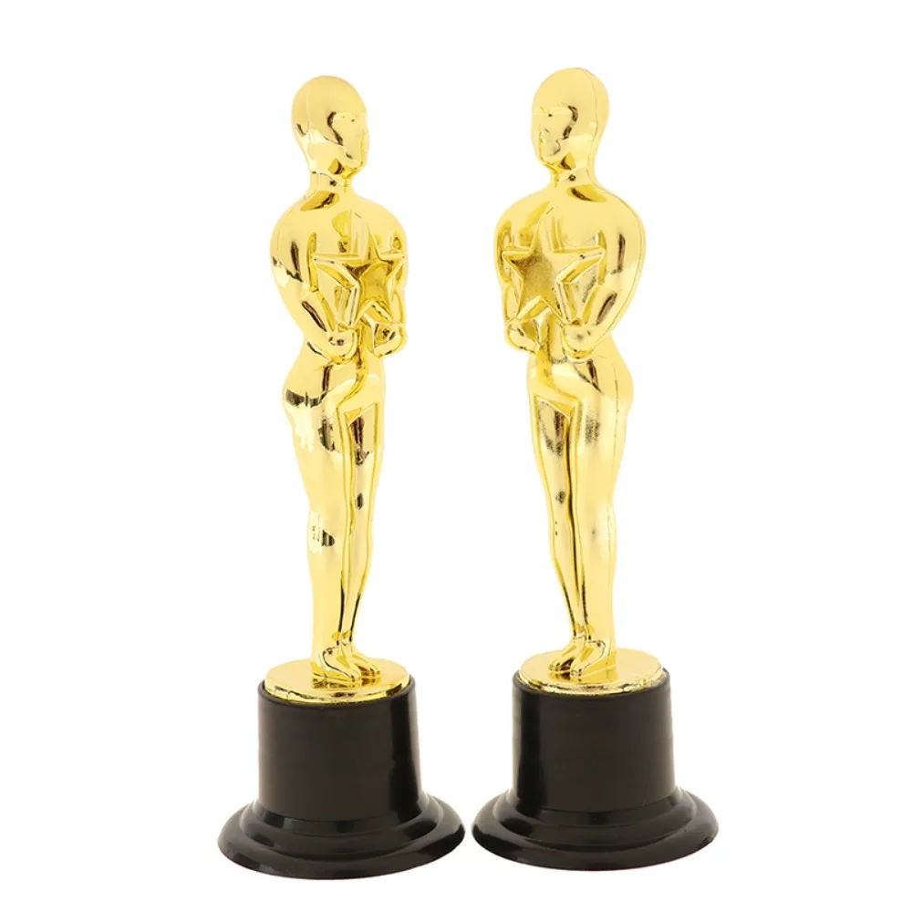 3Pcs Mini Statuette Toy Oscar Statuette Mold Magnificent Reusable Trophies Reward Statuette Toy Cookie Pottery Baking Decoration