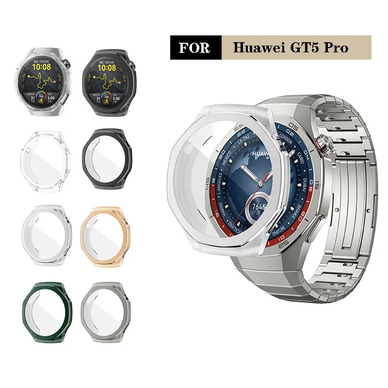 

For Huawei Watch GT5 Pro 46mm Anti-Scratch Case Screen Protector Case Soft TPU All-Around Protective Bumper Cover