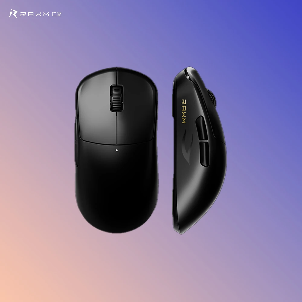 

RAWM MoJing V4 Dual Mode Wireless Lightweight Native Dual 8K Esports Gamer Mouse PAW3950 Customized Ergonomic Gaming Accessories