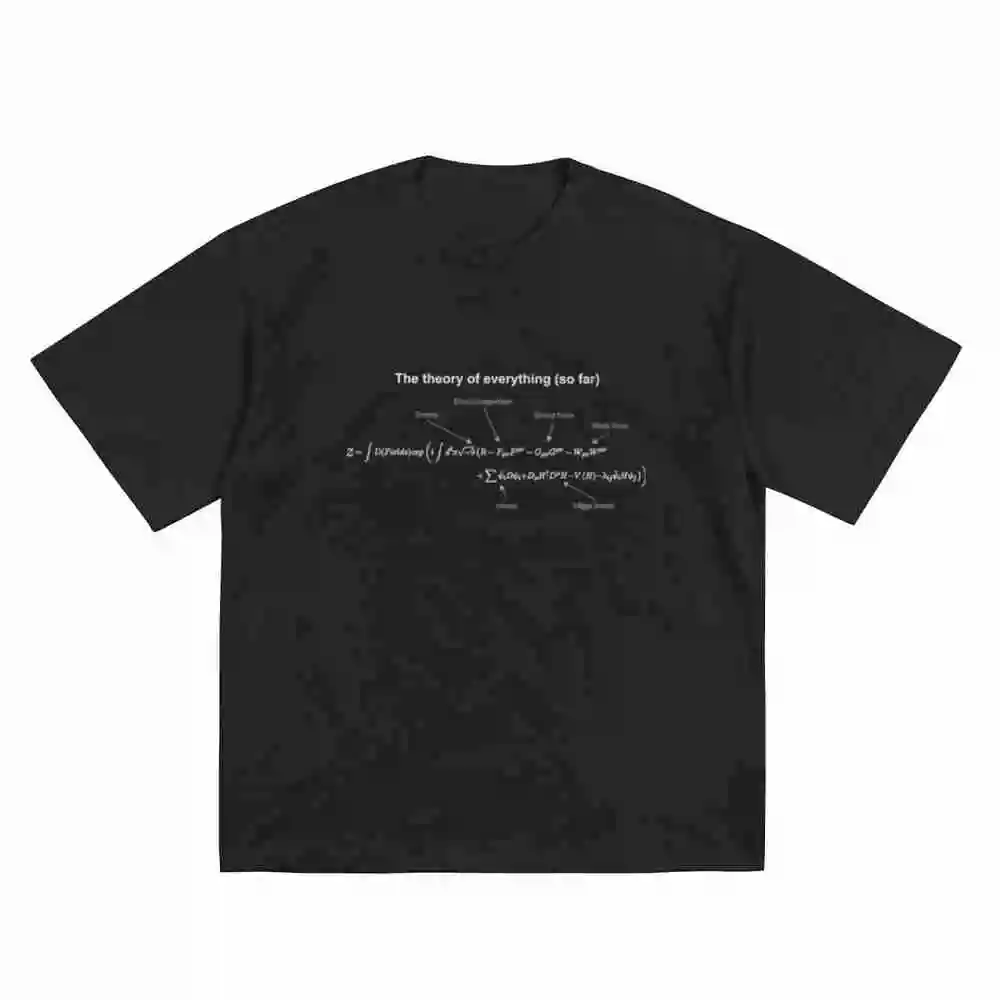 The Cool World Of Science Theory Everything Equation Short Sleeve Tee 100% Cotton T-Shirt