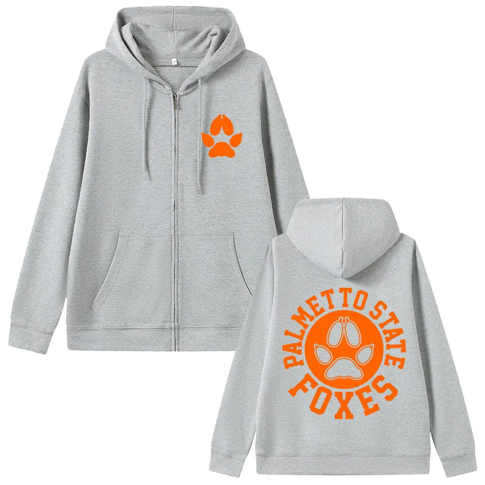 Alles für das Spiel The Foxhole Court Palmetto State Foxes Logo Grafik-Reißverschluss-Hoodie Josten-Druckmantel Herrenmode-Kapuzenpullover mit Reißverschluss – Detail 6
