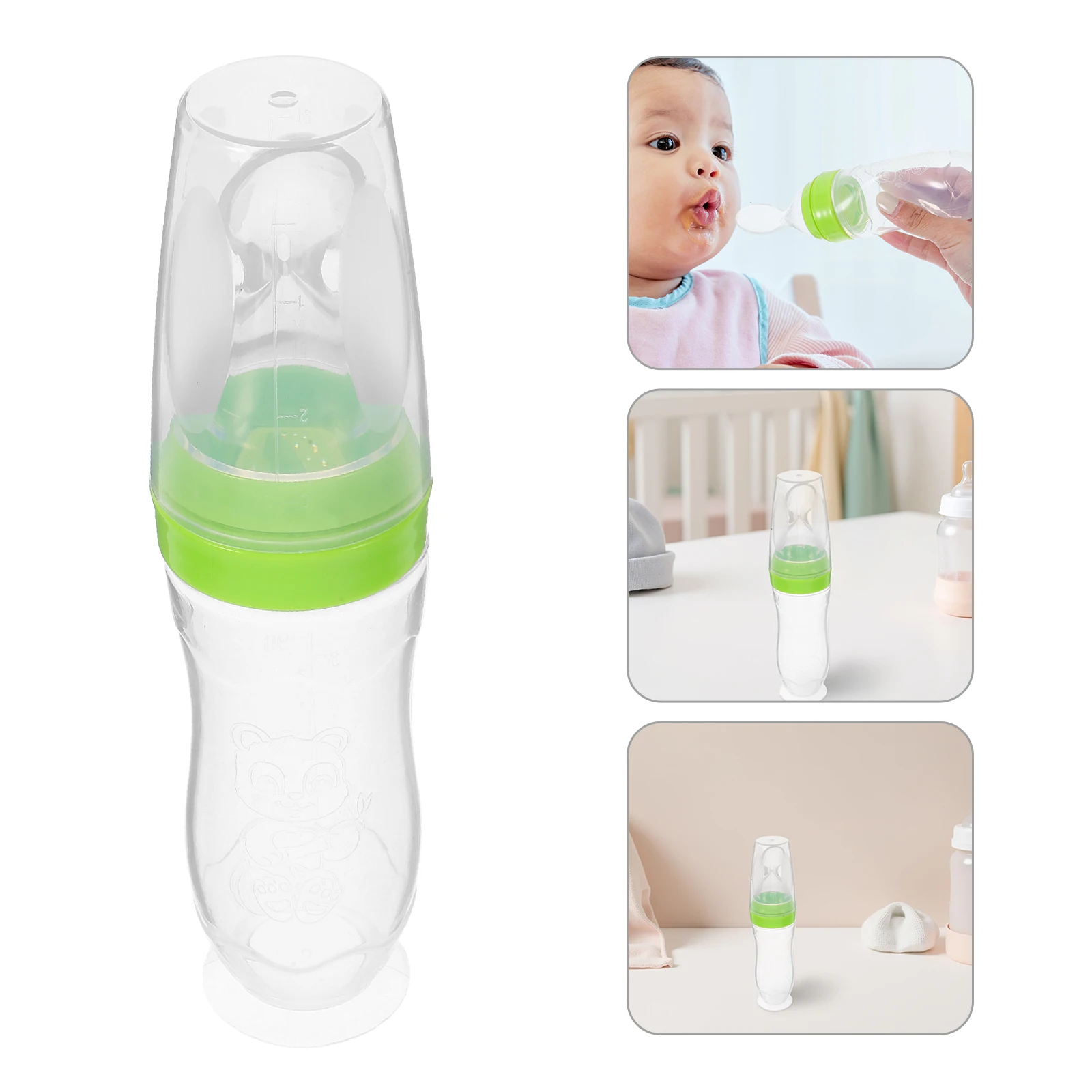 

120Ml Silicone Squeeze Feeding Bottle For Pureed Food Infant Feeding Bottles Milk Silicone Feeder Feeder Green ()