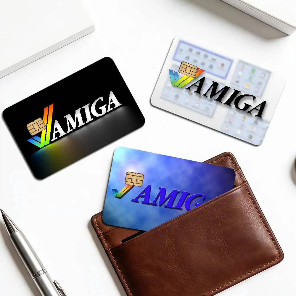 Amiga Logo Fashion Anime Spend or Save Funny Shell On Off Ultra Thin No Fade Sticker Skin Cover Film for Debit Credit Card