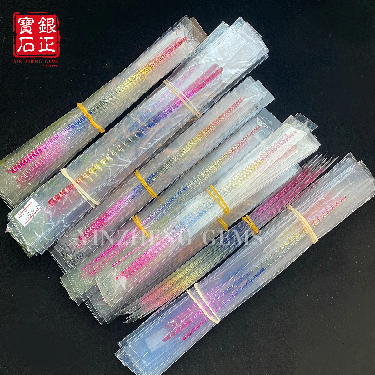 AAAAA Grade Lab Grown Corundum Rainbow Line Loose Gemstones Synthetic Cultivate  Corundum For Making Jewelry Loose Gemstones