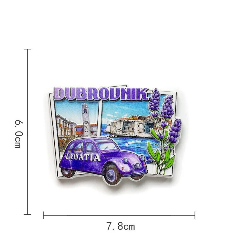 

Dubrovnik Old Town City Architecture Cultural and Creative Home Decorations Tourist Souvenirs Magnetic Refrigerator Magnets