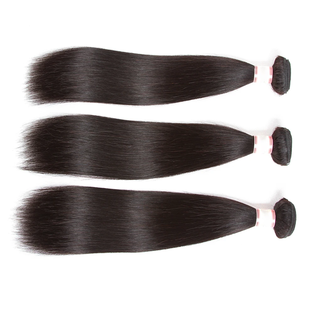 Geeta Straight Bundles Brazilian Straight Human Hair Weave Bundles Natural Black 1/2/3 Bundles100% Human Hair Bundles Remy Hair