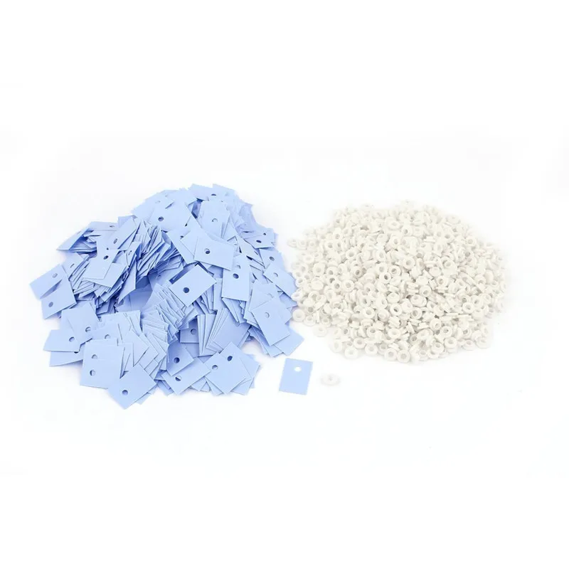 300Pcs Boxed Thermal Silicone Insulating Sheets, TO-220 & TO-3 Heat Conduction Silicone Pads for Electronic Tubes Assortment Kit