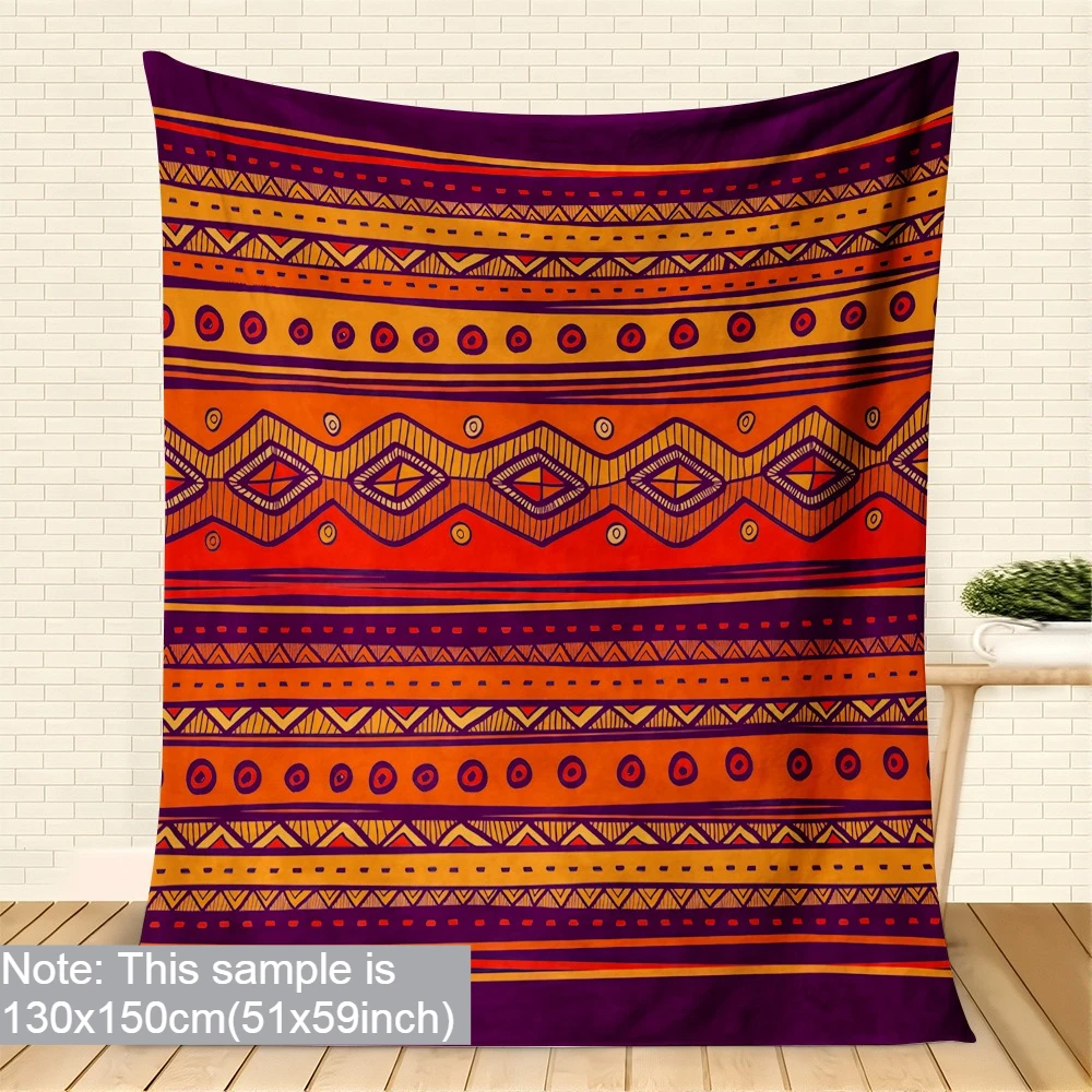 1 Stück Überwurf-Mandala-Streifen-Kunst-Flanelldecke für Couch, Bett, Sofa, warme Decken, perfekte Festival-Geschenke für Muster im böhmischen Stil