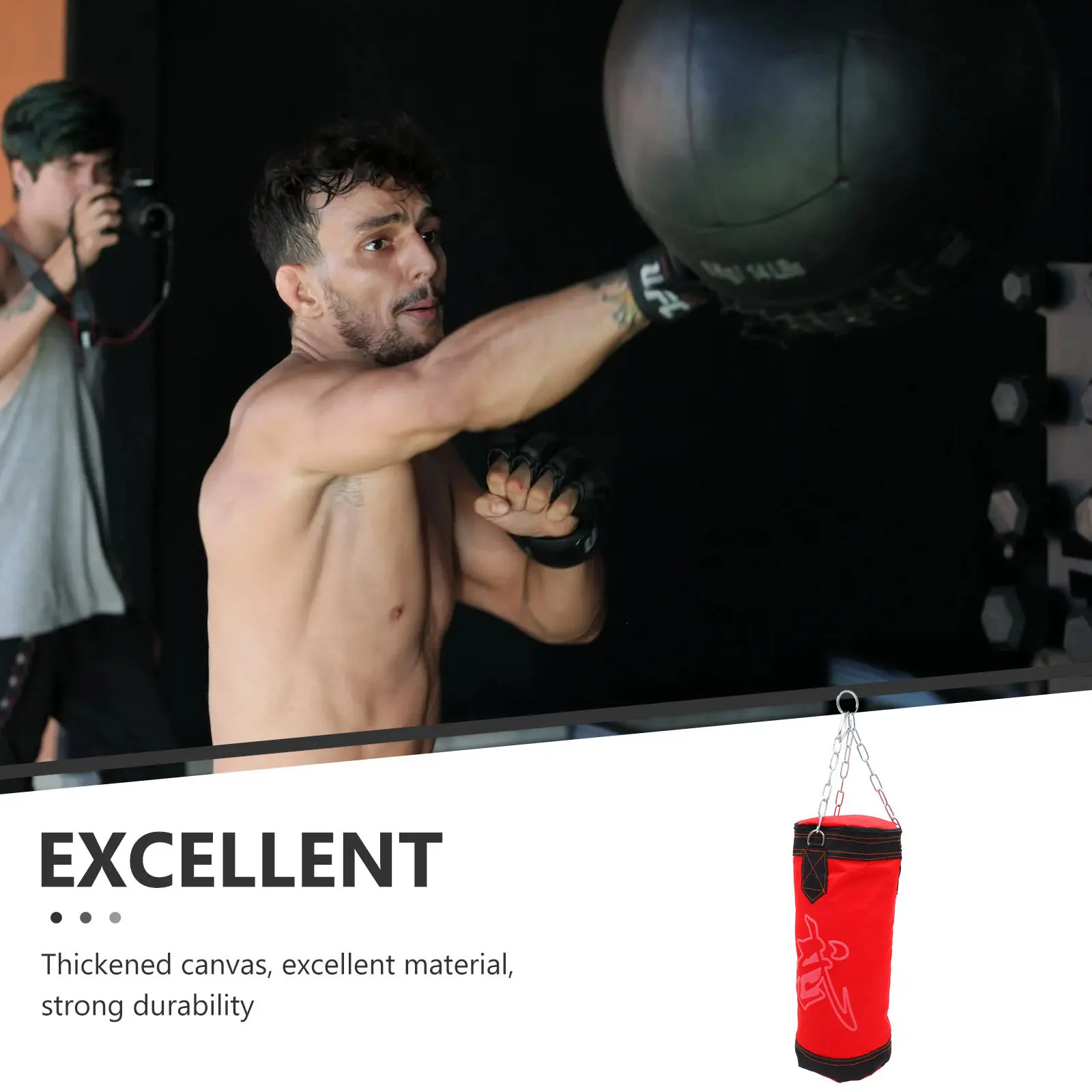 High Quality Empty Punching Bag Thickened Canvas PU Sandbag Waterproof Sweatproof Easy Clean Exercise Sandbag for Boxing