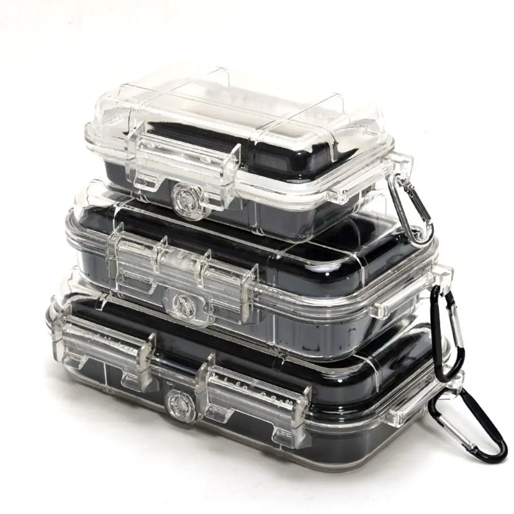 Durable ABS Camping Box Transparent Equipment Dry Box Sealed Storage Box Shockproof Professional Waterproof Toolbox