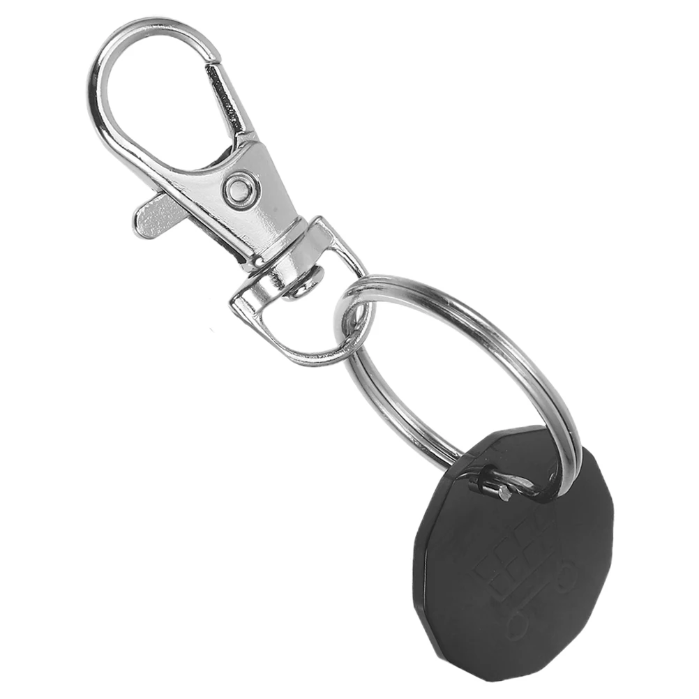 

Shopping Cart Token Keychain Stainless Steel Trolley Unisex Keyrings Quarter Holder Supermarket Labels Metal Alloy