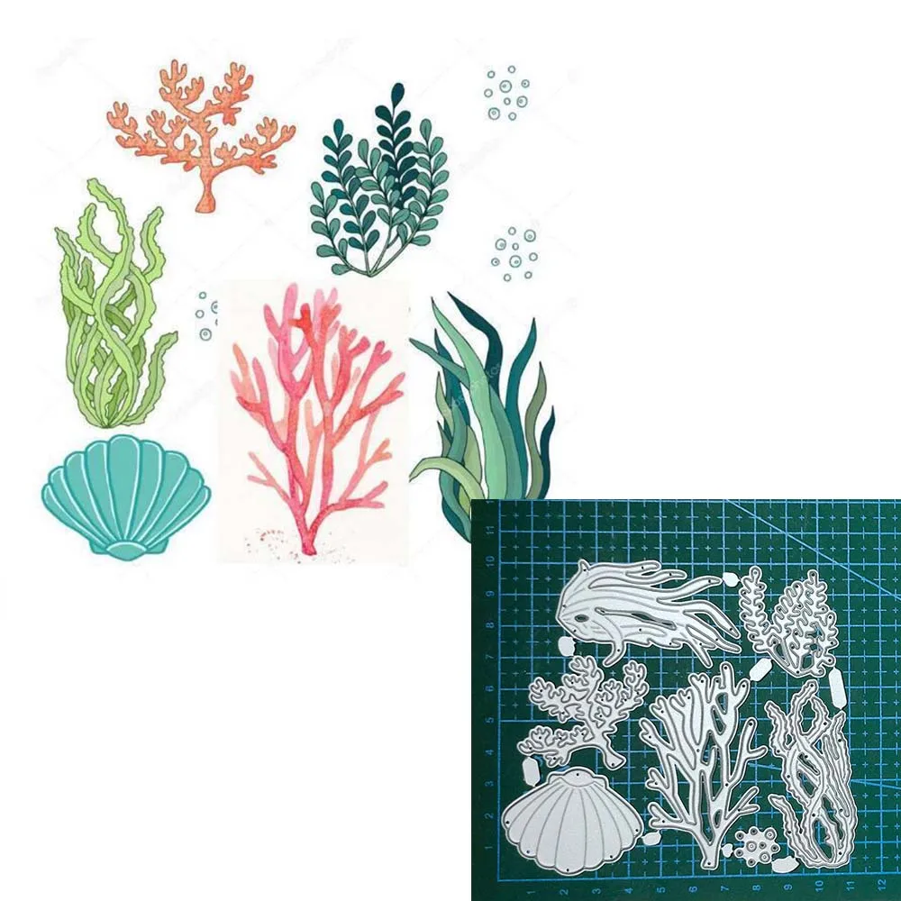 seaweed Metal Cutting Dies Mold Scrapbooking Decoration Paper Cards Craft Knife Mould Blade Punch Template Embossing Stencils