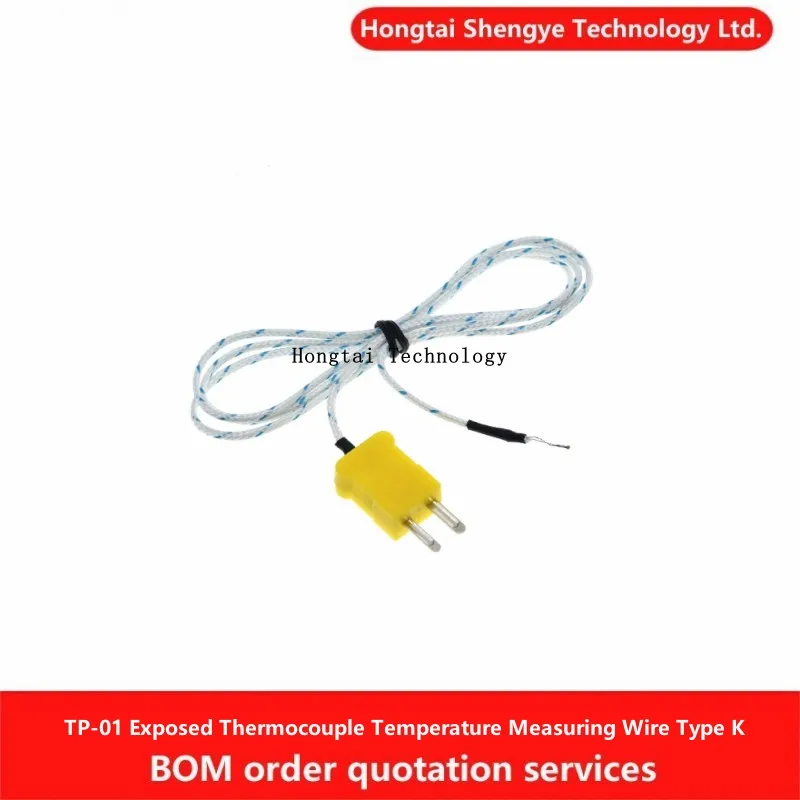 TP-01 Exposed Contact Thermocouple Temperature Wire Type K 1/2 Meter Sensor Probe Air Gas Measurement