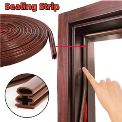 6meter Silicone Rubber Sealing Strip Crash 10x6/8/10/12/15mm Soundproof Door Thong Strip Security Door/ Window Sealed Slot Type