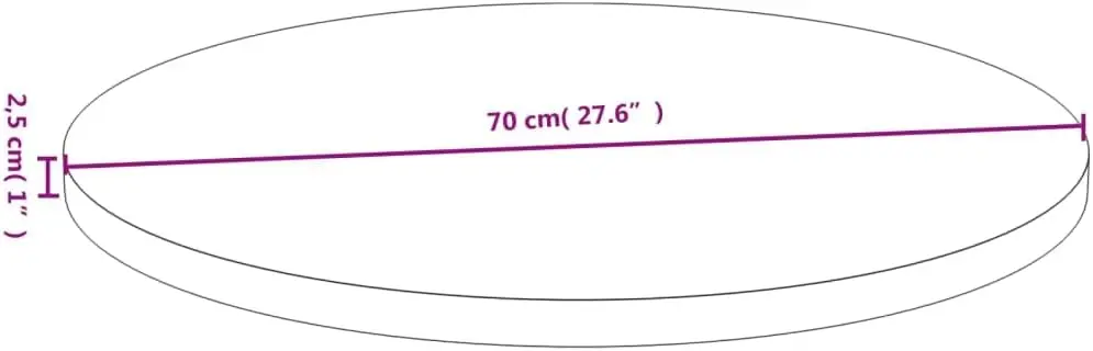 Vidaxl Bamboo Round Table Top - Versatile, Durable & Easy-To-Clean With Unique Grain Patterns And Ideal Dimensions Of