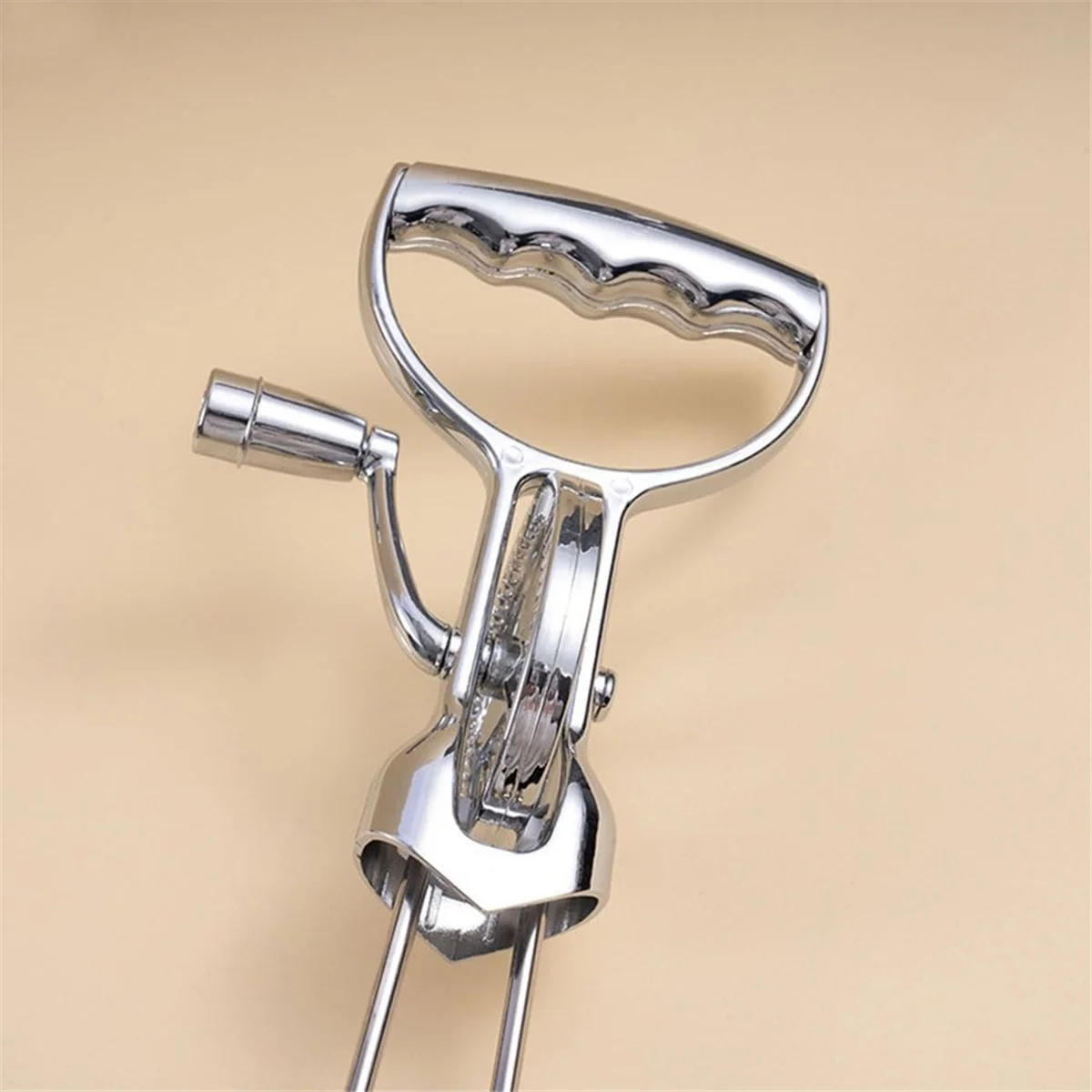 2PCS Egg Beater Hand Crank Stainless Steel Rotary Hand Whip WhiskHand Crank Egg Beater Mixer Manual Hand Mixer