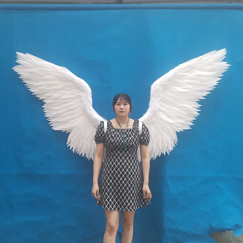 

White Angel Wings with Model Catwalk Fashion Show Photography Costumes Accessories Bar Nightclub Props