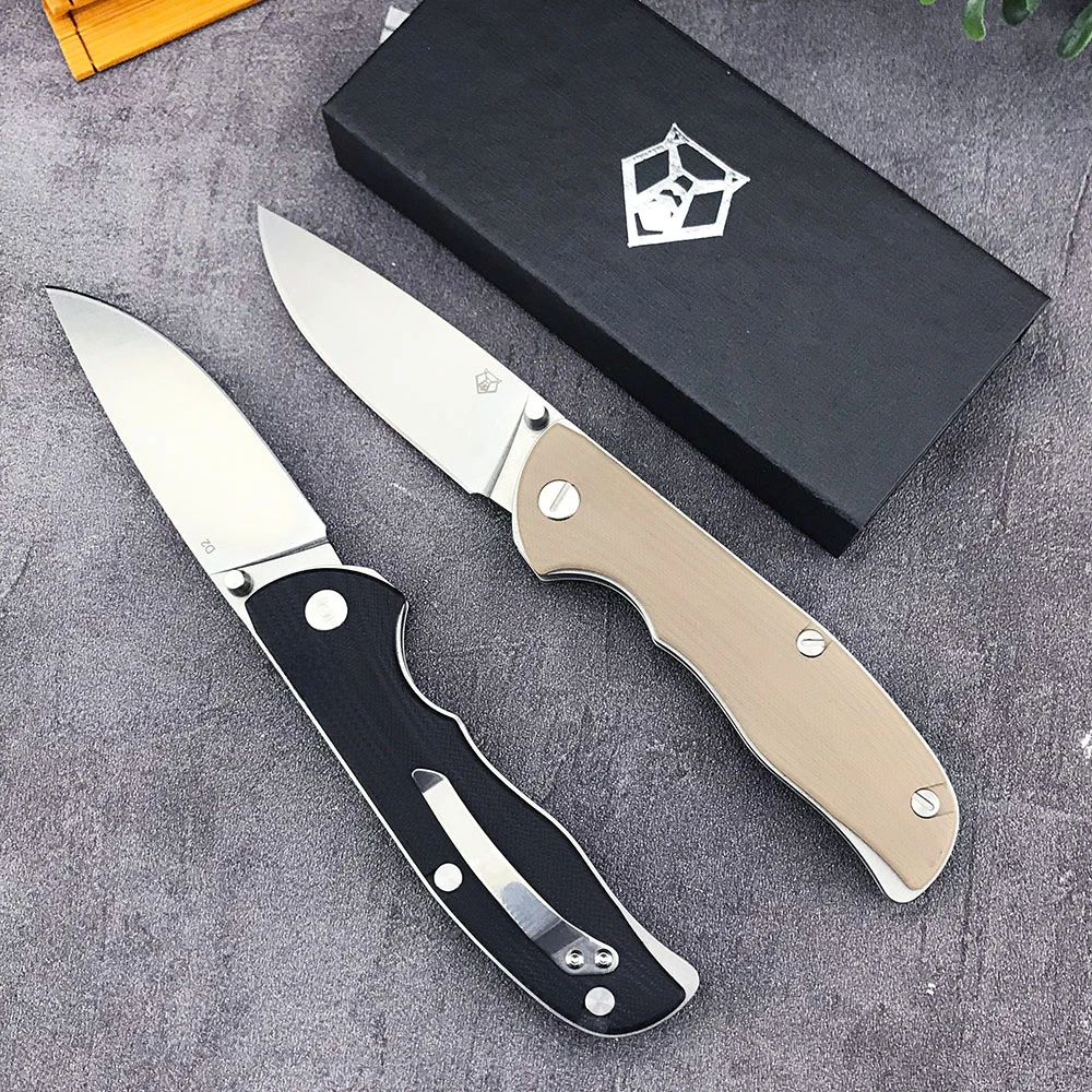 

Shirogorov 100NS Multi-purpose Household Utility Folding Knife Durable D2 Steel Blade G10 Handle Pocket Daily Kitchen Cutter