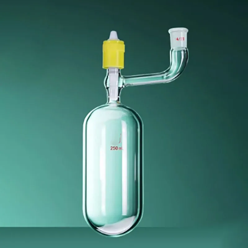 

350ml solvent storage bottle high borosilicate glass 8mm high vacuum valve solvent storage bottle