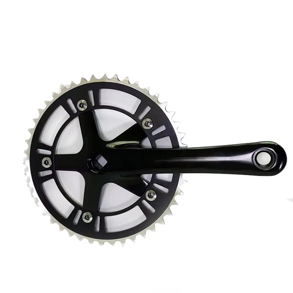170mm Crank Arm Single Speed Crankset For Intense Riding High Strength Aluminum Alloy Precise Chain Engagement