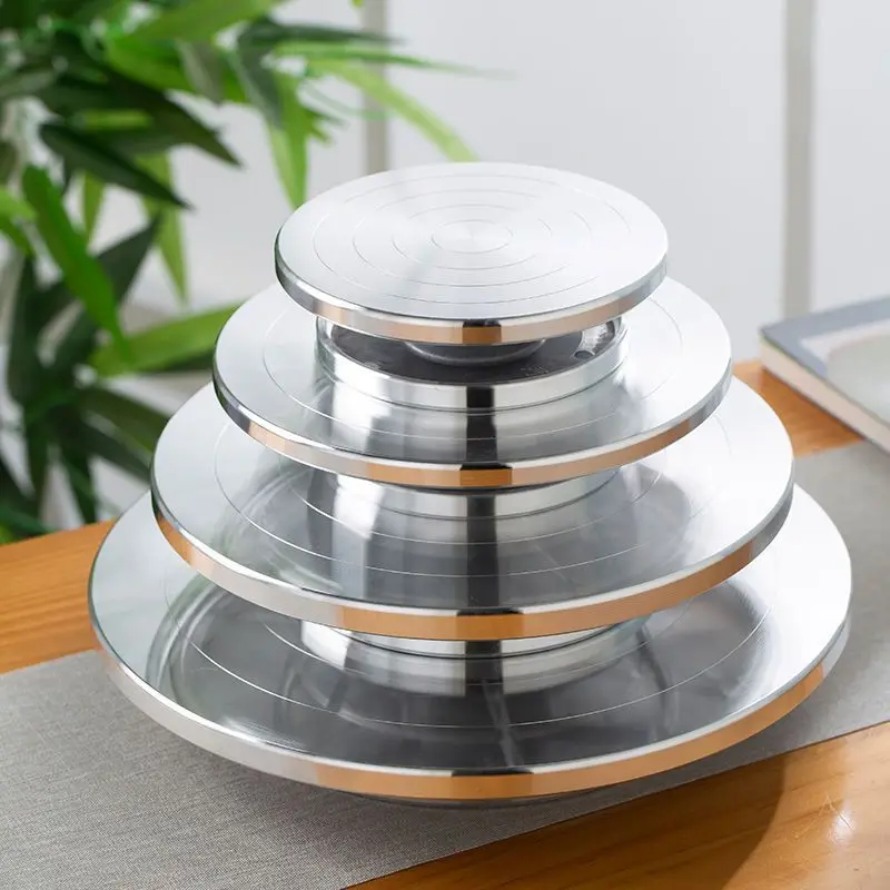 

15/20/25/30 см двухсторонний проигрыватель из алюминиевого сплава, керамическая глина, скульптура, платформа, керамическое колесо, вращающиеся инструменты Lazy Susan