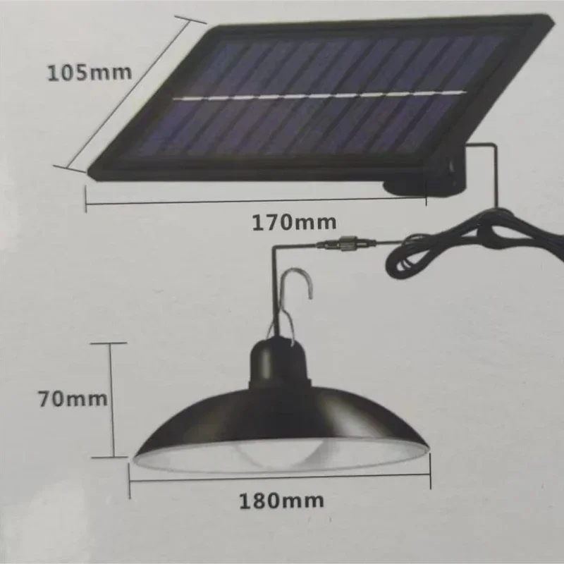 Chandelier Garden Decoration Outdoor Solar Lights LED Portable Split Solar Lamp Courtyard Camping Tent Waterproof Pendant Light