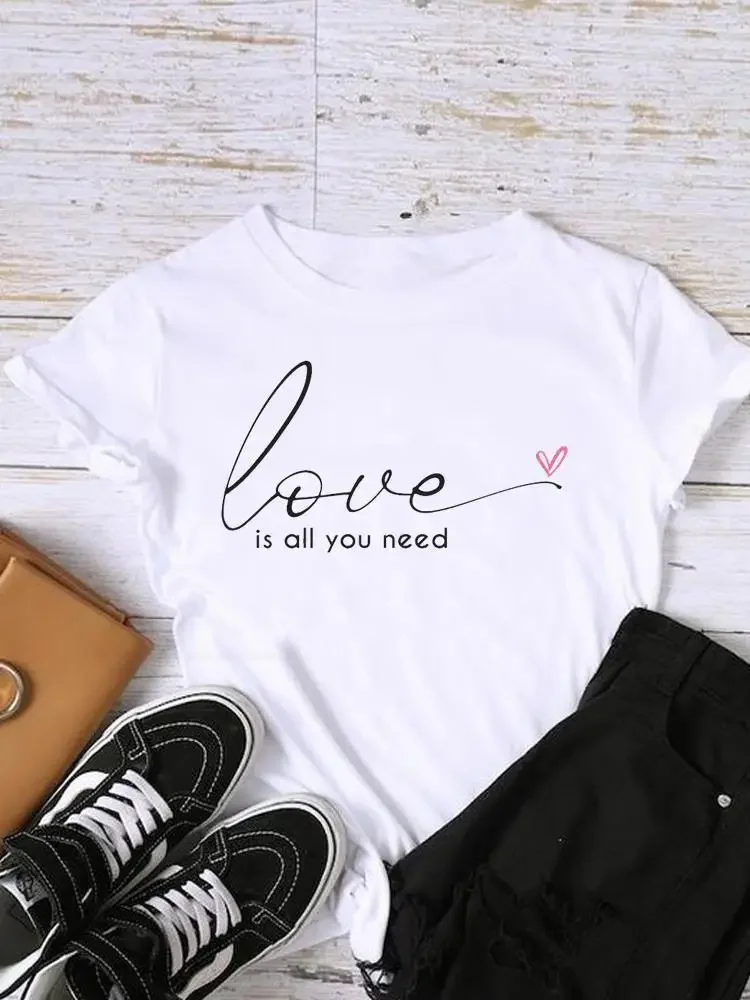 Graphic T-shirts Print Female Shirt Short Sleeve Women Fashion Clothing Clothes Lady Casual Tee