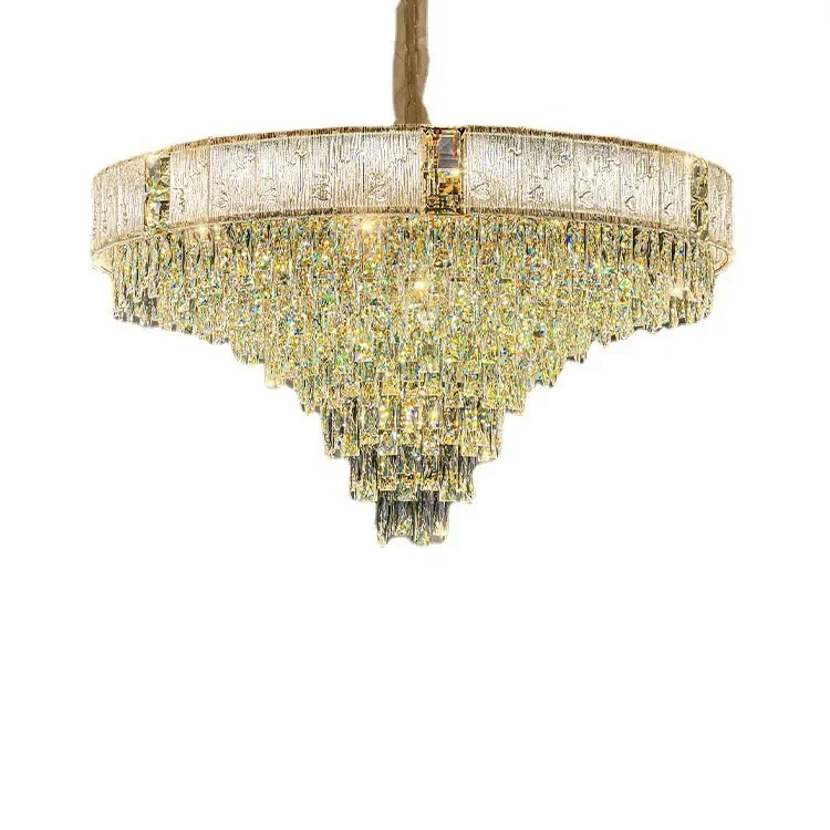 

Villa crystal lamp, French light luxury whole house supporting dining room master bedroom lamp