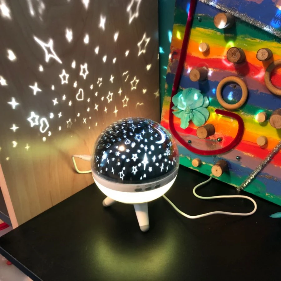 Brelong Led Night Light Rotating Projector Spin Starry Sky Star Master Children Kids Baby Sleep Romantic Led USB Lamp Projector