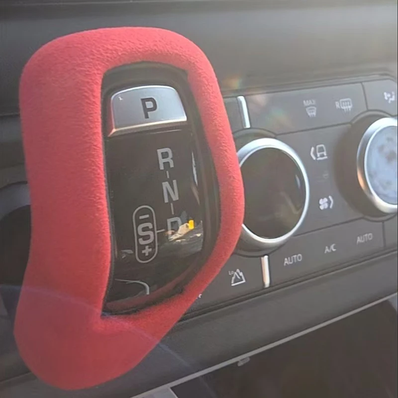 

Suede Leather Shift Knob Cover Trim for Land Rover Defender Multiple Colors Available - Black Red Green Brown Wine Red Compatibl