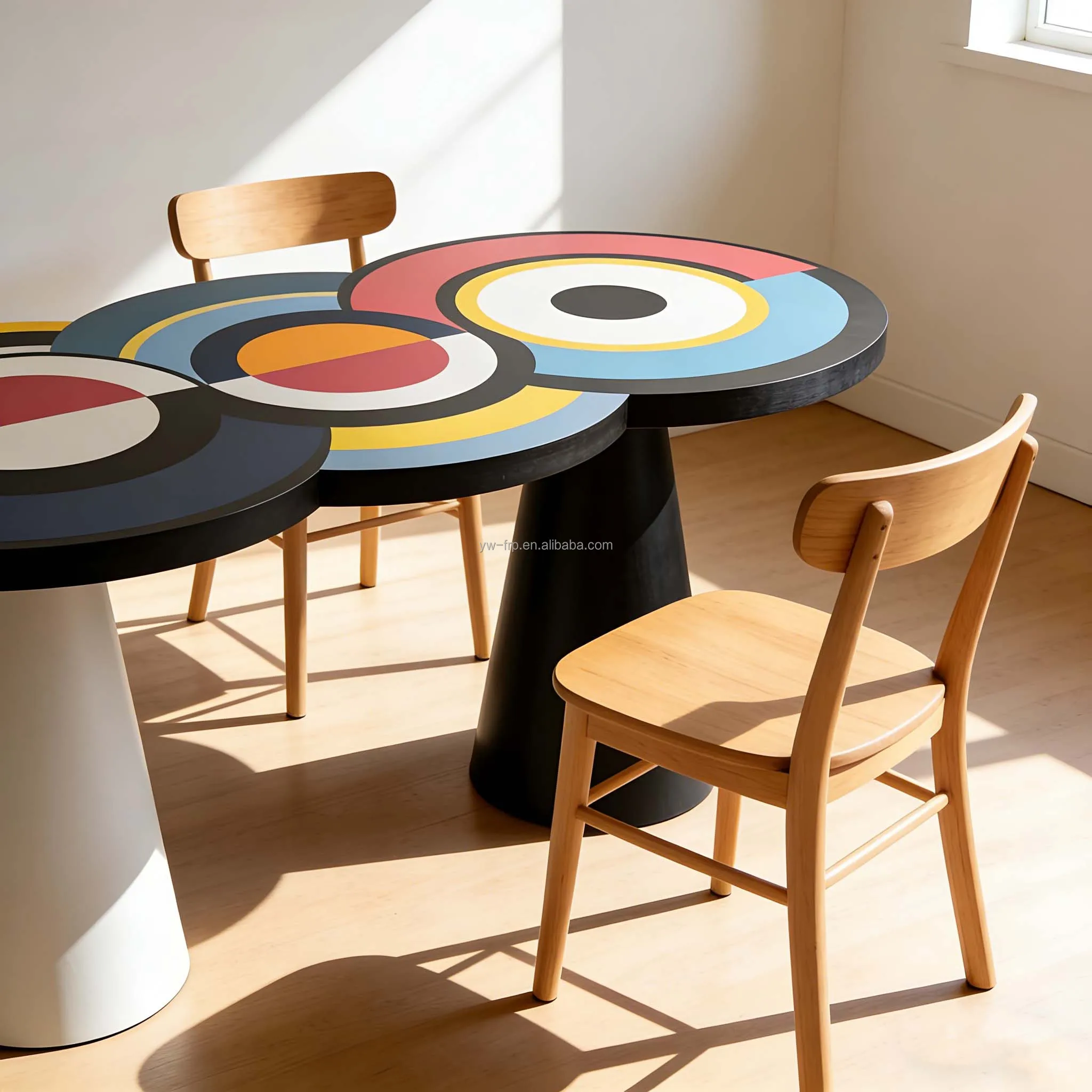 ✿q Nordic Minimalist s Furniture Modern Art Dining Table Painted Coffee Table for Living Room Hotel Restaurant Villa Decor