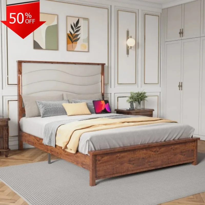 

King Bed Frames Queen Size Bed Frame Pallet Bedroom Beds Super Single Frame Mattress Stand Furniture Base Full Murphy Twin Home