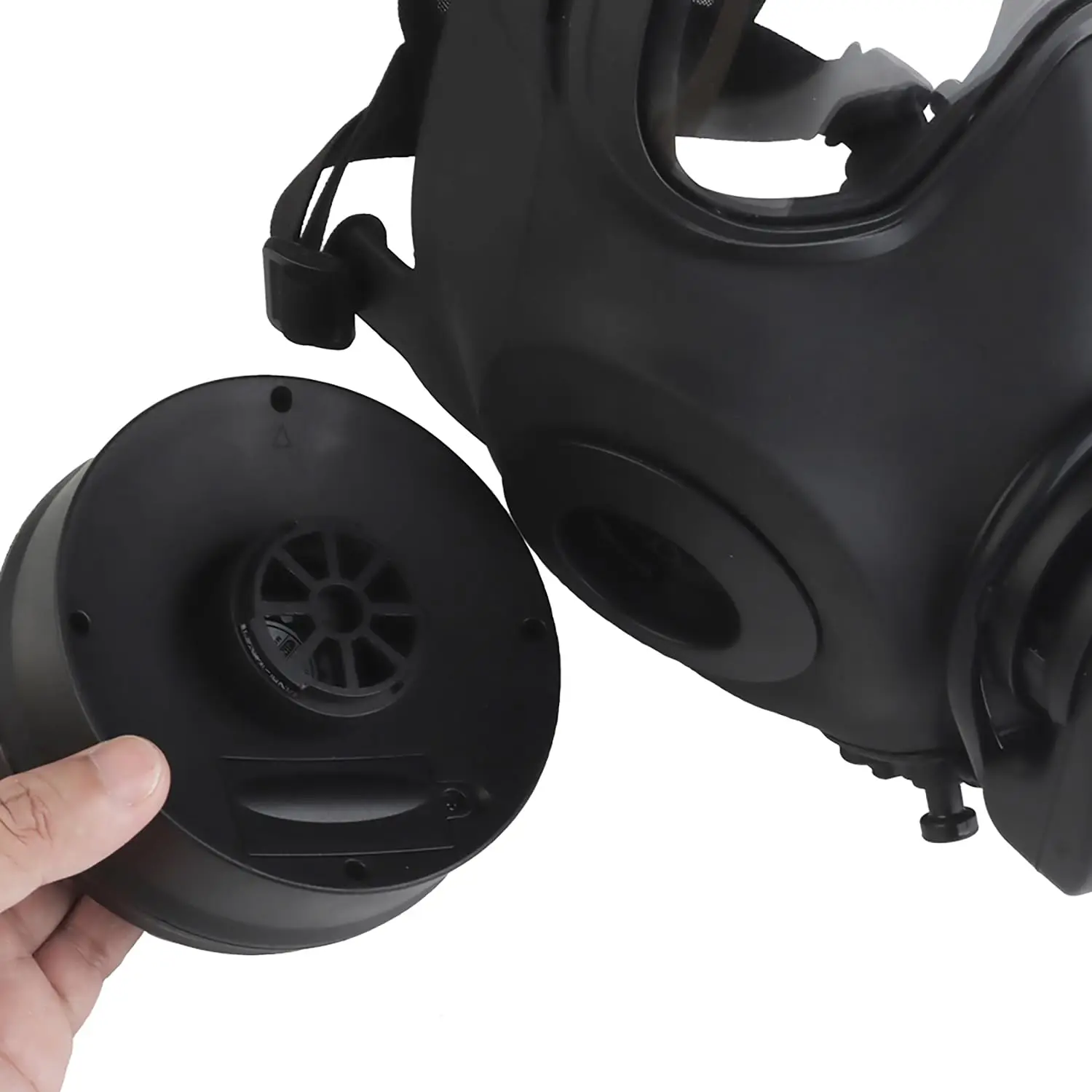 Gas Mask Tactical Costume Props Airsoft FM-53 Protective Full Face Mask W/ Microphone & Fan Cooling for Outdoor Sport CS Game