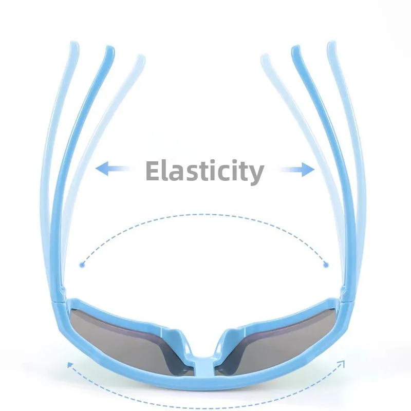 Cycling Sunglasses Kids UV Protection HD Polarized TR90 Girl Sun Glasses Safety Anti Slip Sunglasses Boys 5 To 14 Years Old