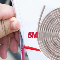 5M Transparent Car Door Edge PVC Scratch Protector Strips Car Anti-collision Sealing Strip Door Anti-scratch Transparent Strip