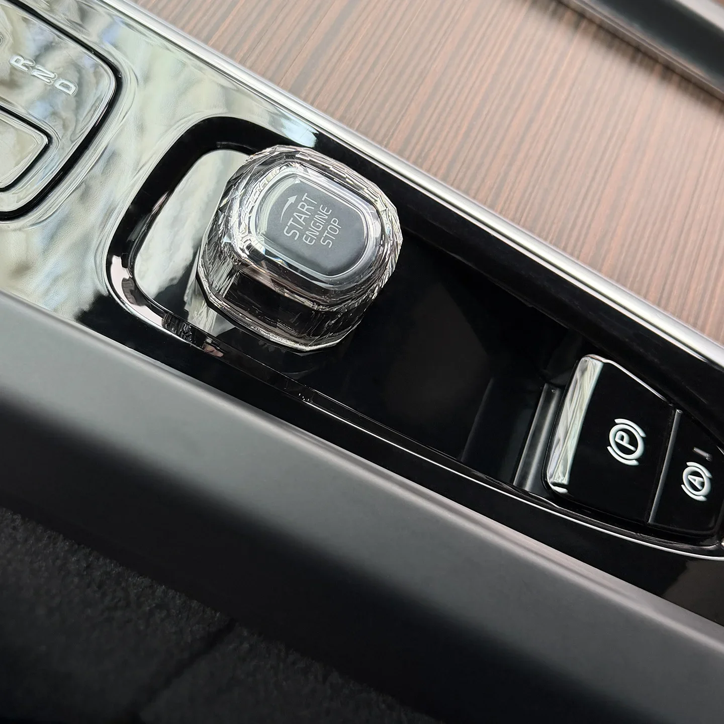 Material Glass One Click Start Knob Enhances Dashboard Look Glass Construction Smooth Tactile Feel Easy Installation