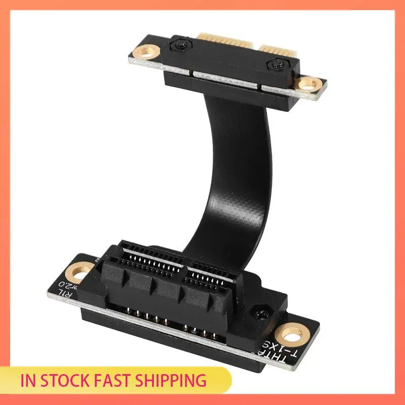 

AA05 PCIE X1 Riser Cable Dual 90 Degree Right Angle Pcie 3.0 X1 To X1 Extension Cable 8Gbps PCI Express 1X Riser Card