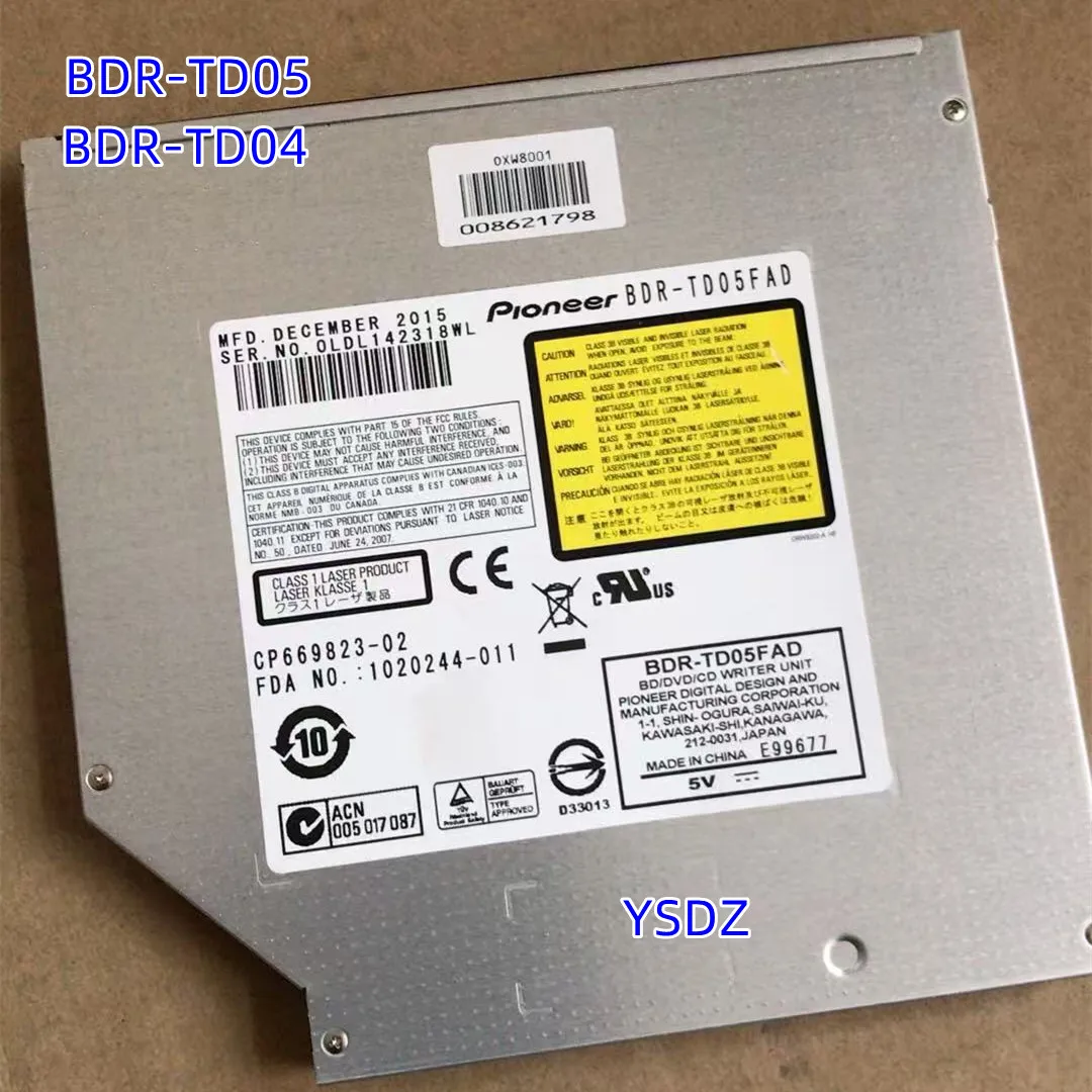 Blu-ray Burner BD-RE Writer Drive Laptop Computer Dual Layer 6X Blu-ray BD-RE Pioneer BDR-TD05 BDR-TD04