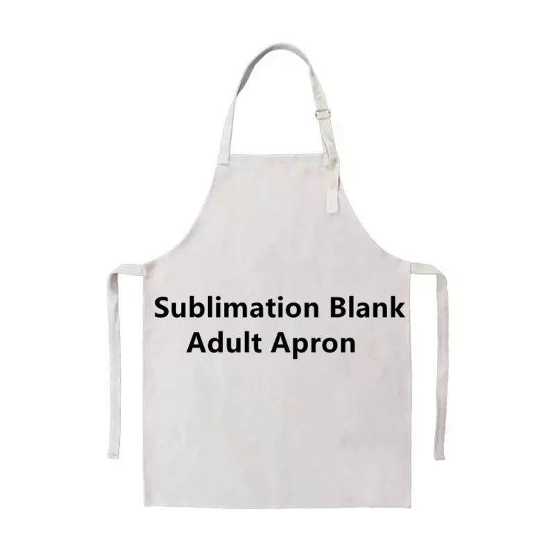 Hot Sell Thermal Sublimation Blank Kitchen Adult Cooking Cleaning Tool Apron Home Use Woman Sleeveless Linen for Custom Logo