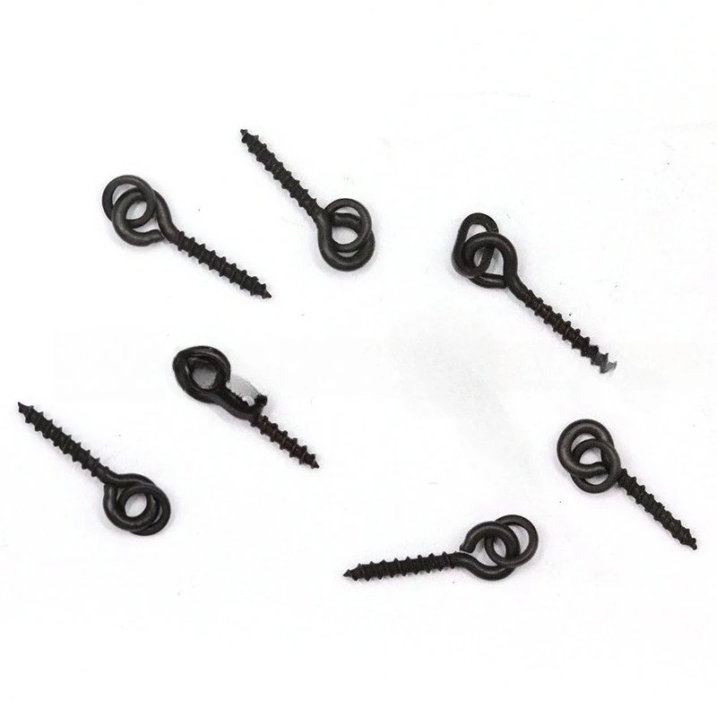 Ackibbik 50pcs vis d'appât à anneau rond pour la pêche à la carpe vis Boilie plates-formes Chod 12mm accessoires de pêche à la carpe