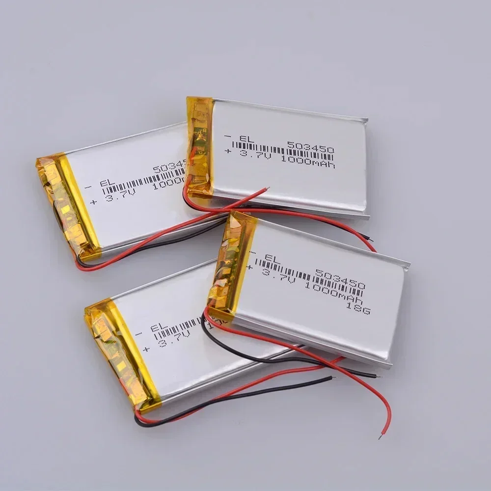 523450 New Polymer Lithium Rechargeable Battery Li-ion Battery 523450 1000mAh 3.7V for Smart Phone DVD MP3 MP4 Led Lamp