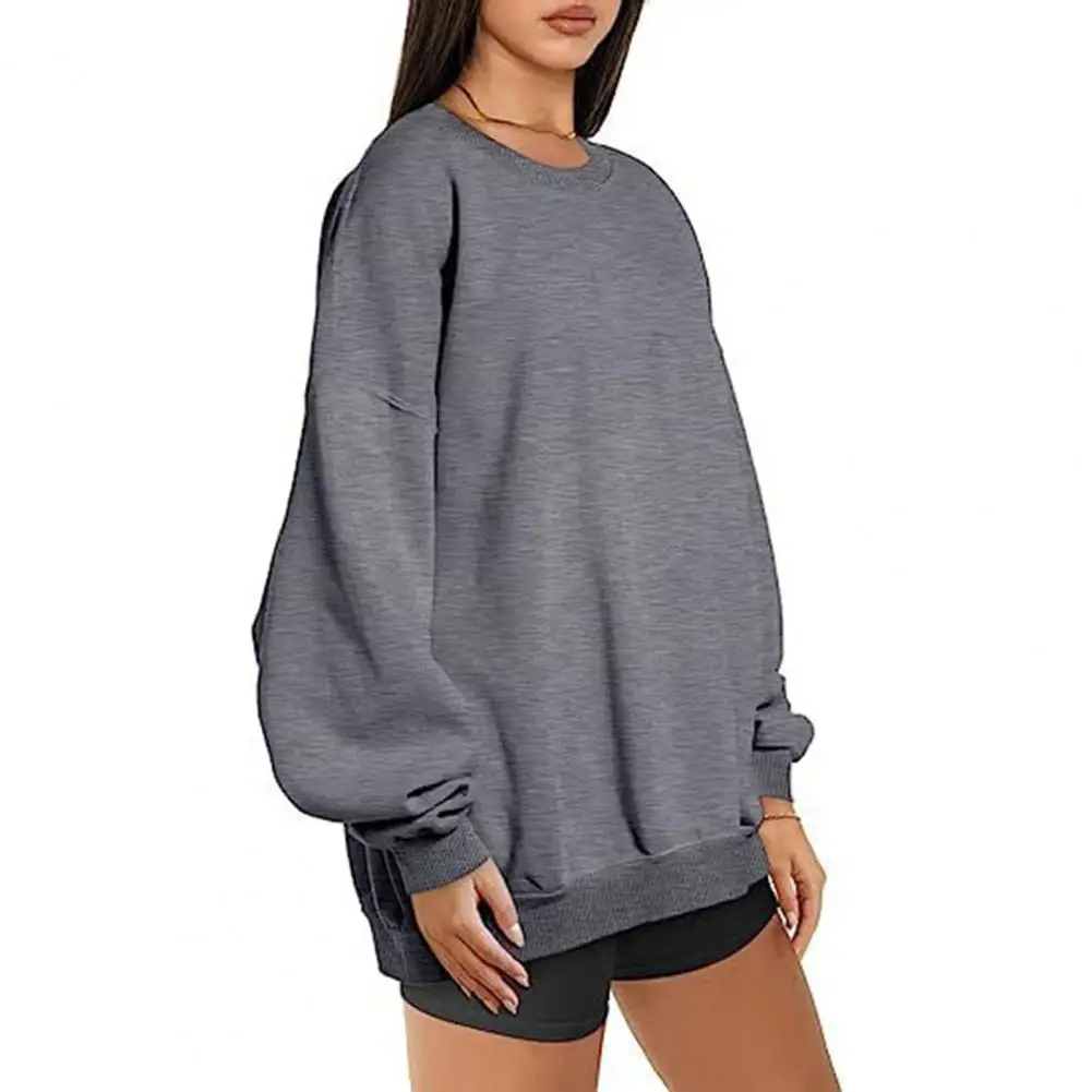 

Loose Women Sweatshirt Women Fall Sweatshirt Soft Breathable Women's Fall/winter Sweatshirts Loose Fit Elastic Cuffs Solid for A